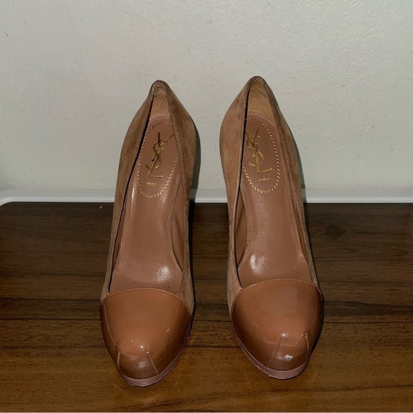 Authentic YSL tribtoo brown pumps - Picture 2 of 8